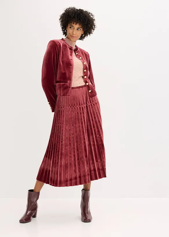 T-shirt col roulé en dentelle, bonprix