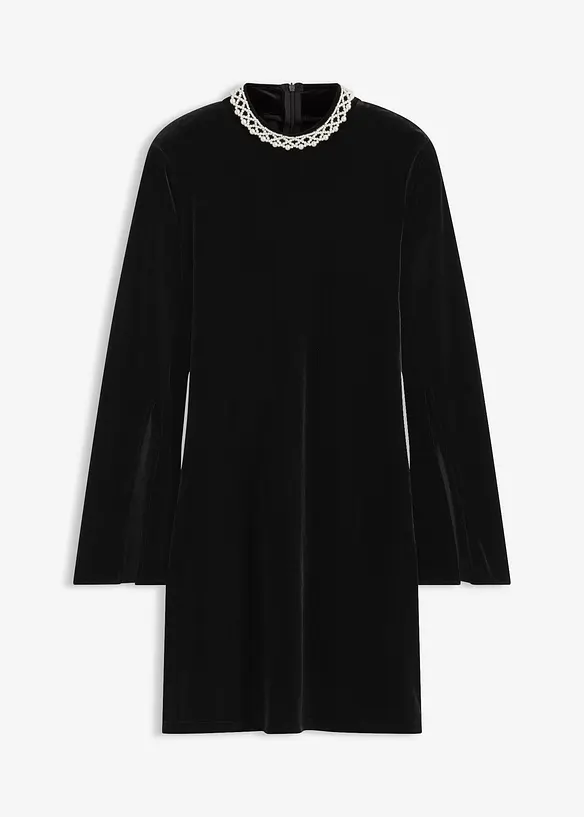 Robe courte en velours fluide, bonprix