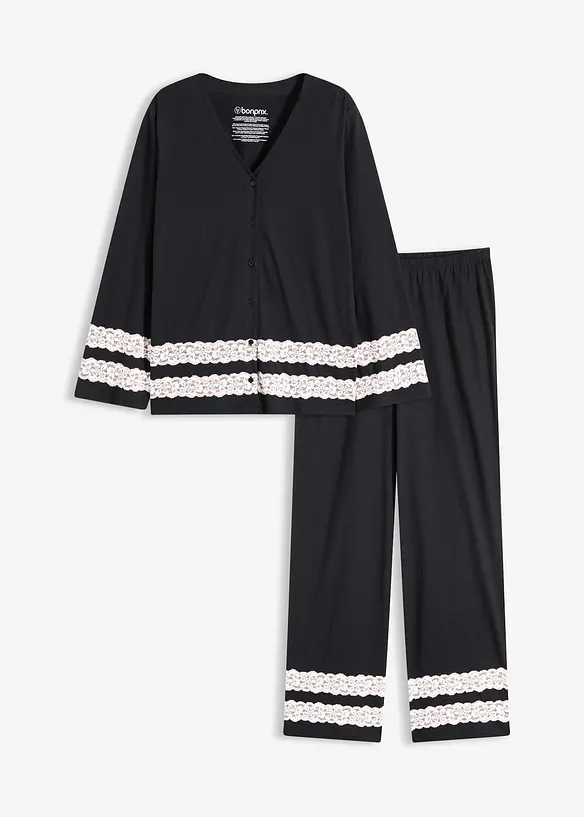 Pyjama en douce viscose mélangée, bonprix
