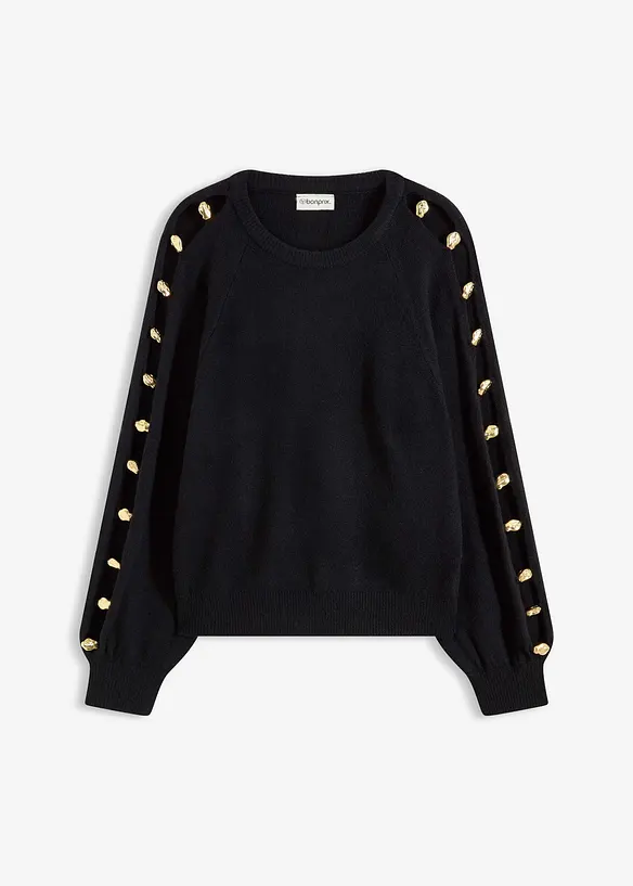 Pull avec perles métalliques, bonprix