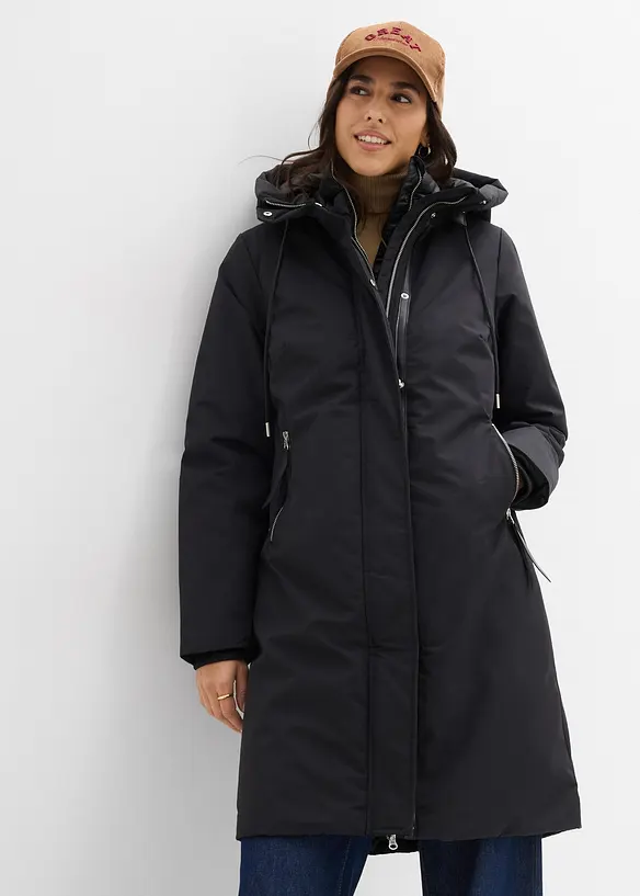 Manteau outdoor d&eacute;perlant, aspect 2en1, bonprix