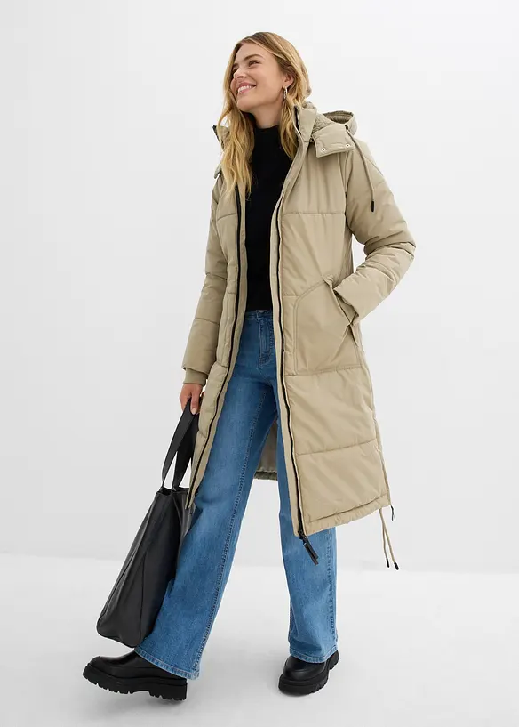 Doudoune longue et d&eacute;perlante, bonprix