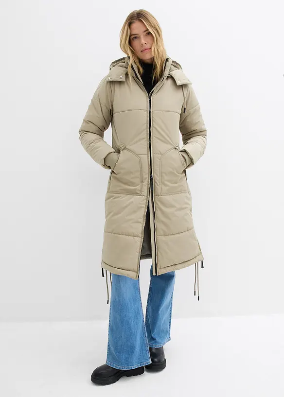 Doudoune longue et d&eacute;perlante, bonprix