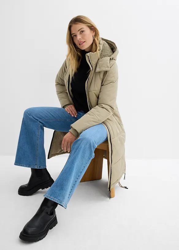 Doudoune longue et d&eacute;perlante, bonprix