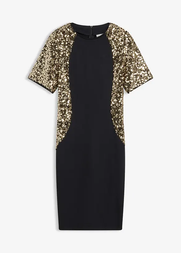 Robe courte à sequins, bonprix