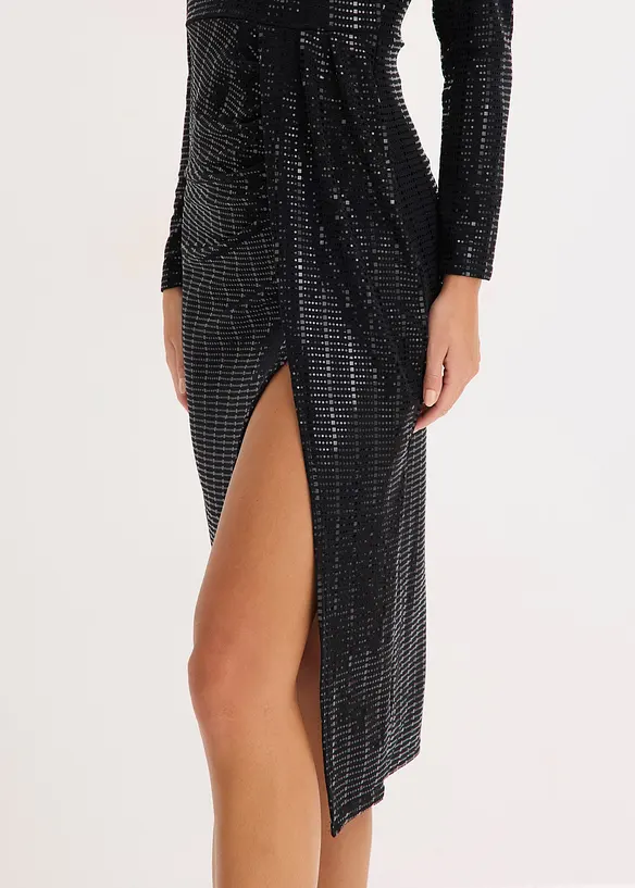 Robe midi à sequins, bonprix