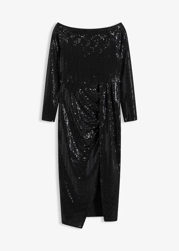 Robe midi à sequins, bonprix