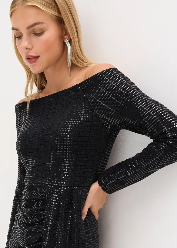 Robe midi à sequins, bonprix