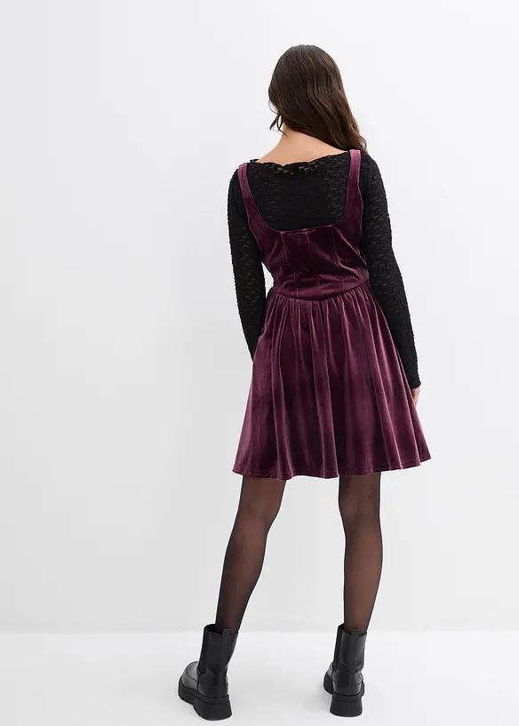 Robe à corsage en velours, bonprix