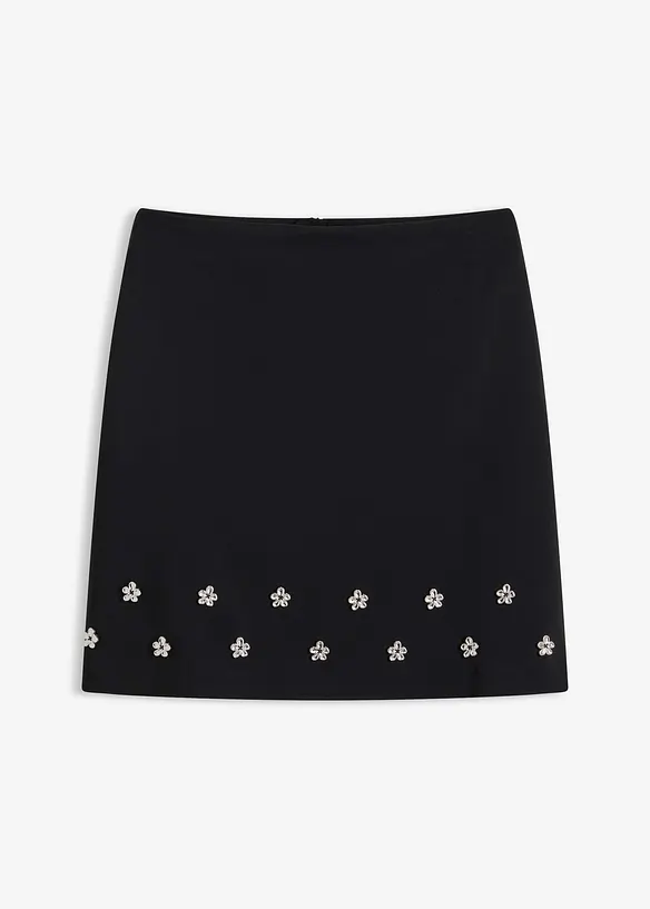 Mini-jupe en coton mélangé, bonprix