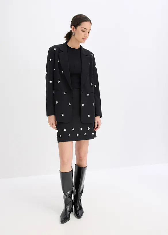 Mini-jupe en coton mélangé, bonprix