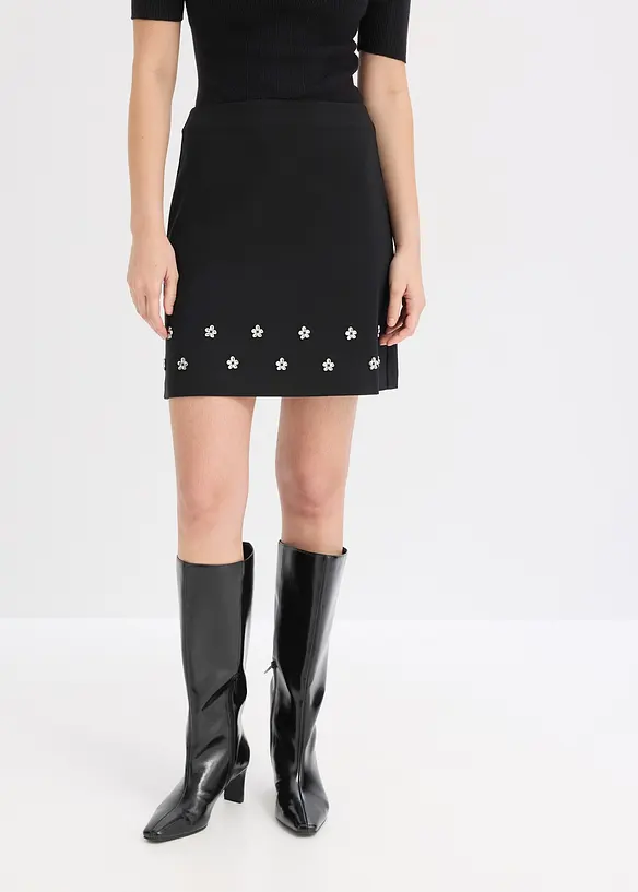 Mini-jupe en coton mélangé, bonprix