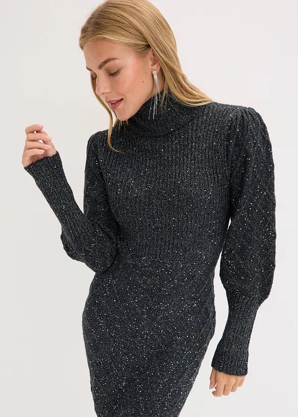 Robe en maille brillante, bonprix