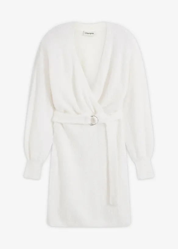 Robe cintrée en maille avec accessoire, bonprix