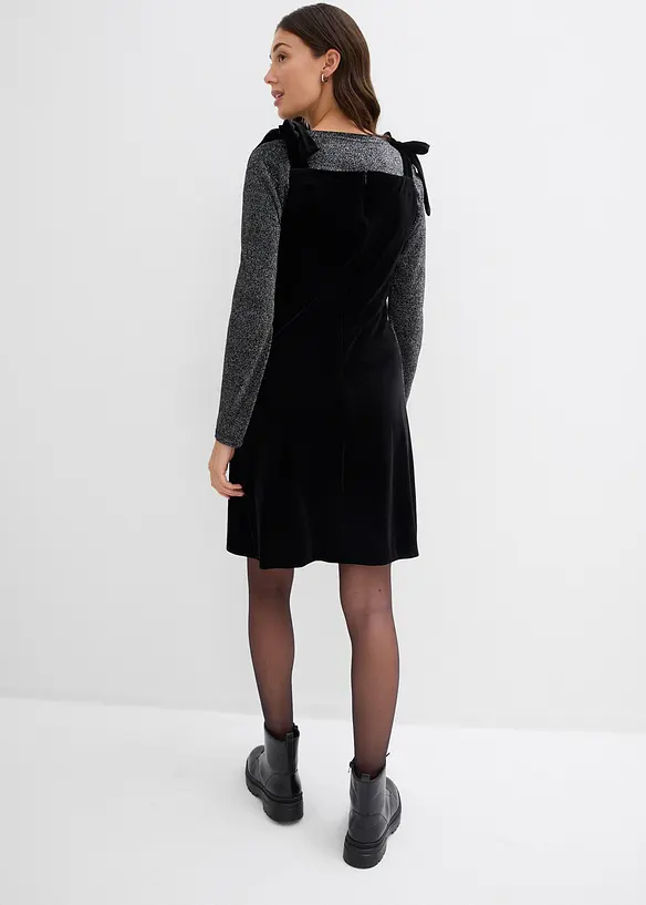 Robe courte en velours doux, bonprix