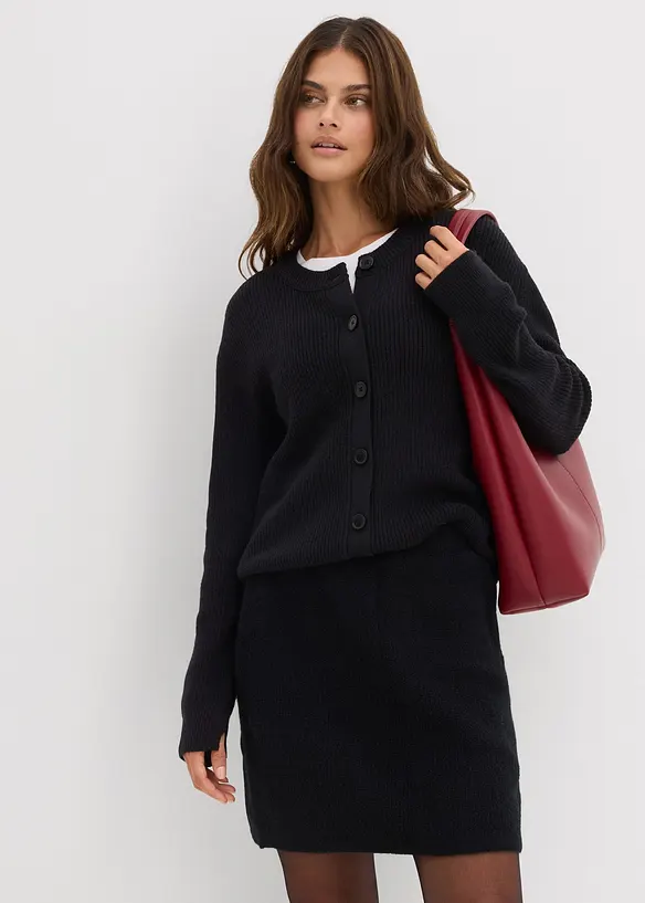 Jupe courte en maille, bonprix