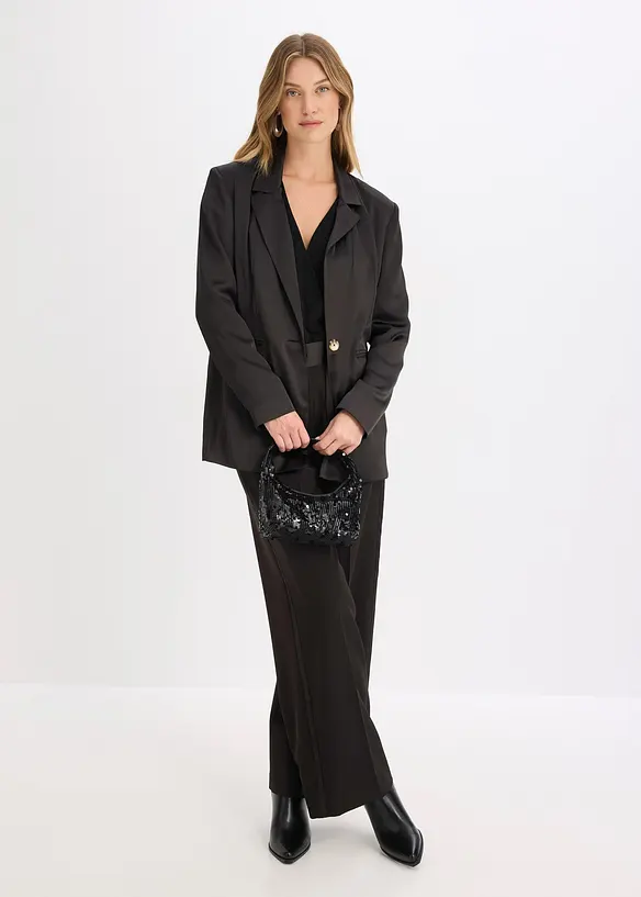 Blazer oversize en satin, bonprix