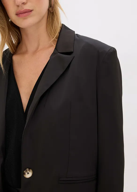 Blazer oversize en satin, bonprix