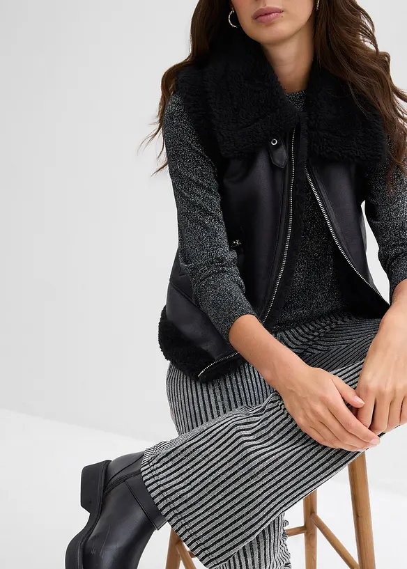 Legging évasé effet lurex, bonprix