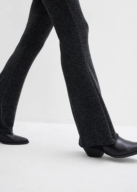 Legging évasé effet lurex, bonprix