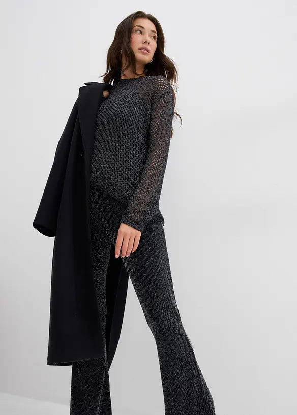 Legging évasé effet lurex, bonprix