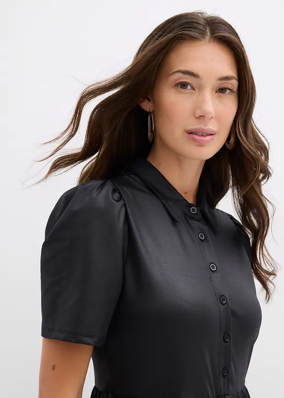 Robe courte en matière brillante, bonprix