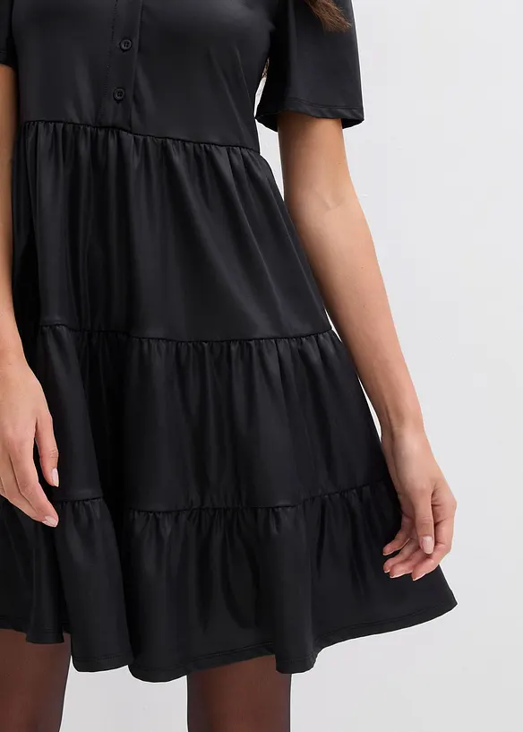 Robe courte en matière brillante, bonprix