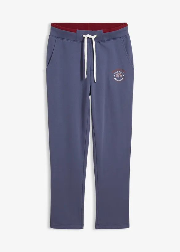 Pantalon de jogging 100% coton avec détails sportifs, bonprix