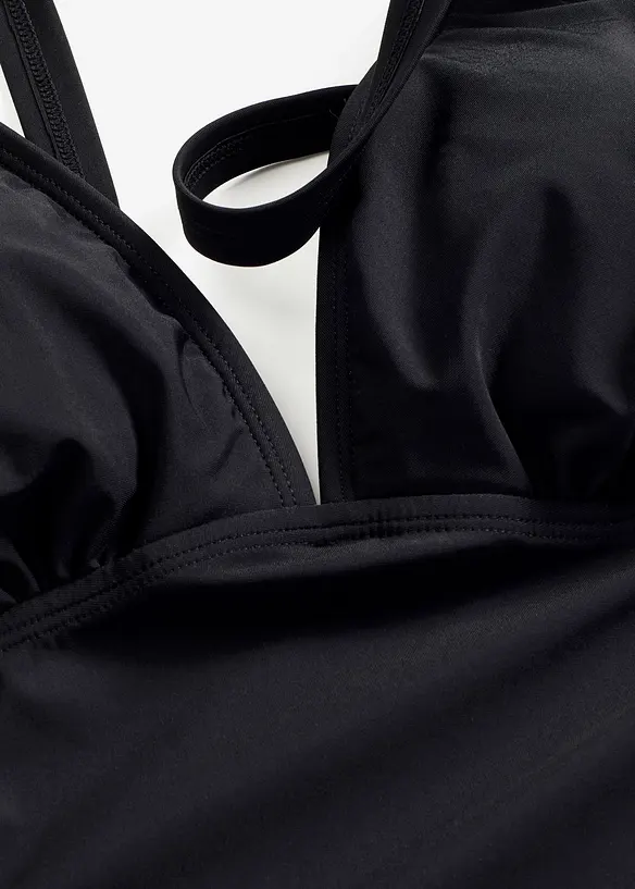 Maillot 1 pi&egrave;ce sculptant &agrave; encolure V, maintien l&eacute;ger, bonprix