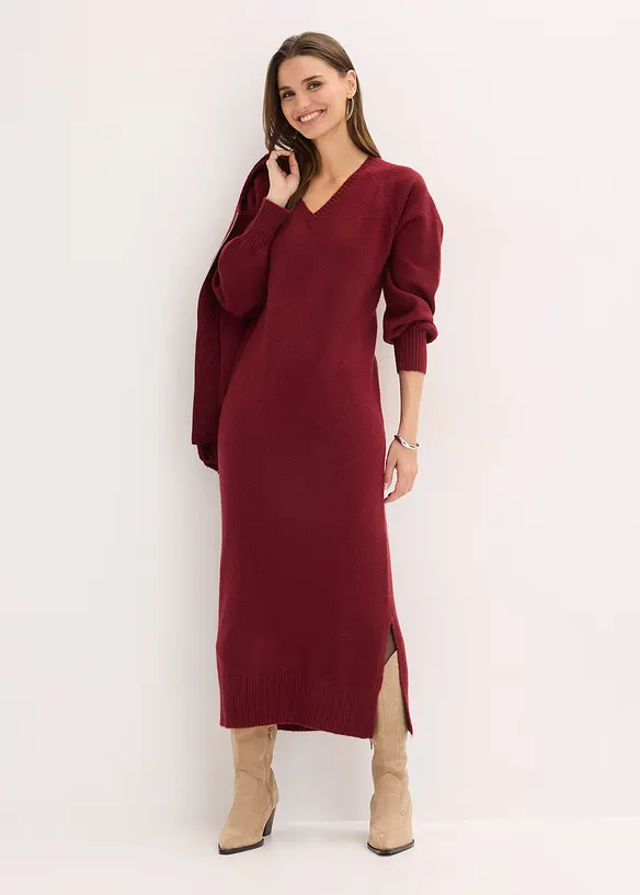 Robe midi oversize en maille, bonprix