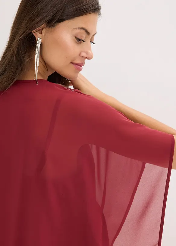 Blouse oversize à empiècement orné de sequins, bonprix