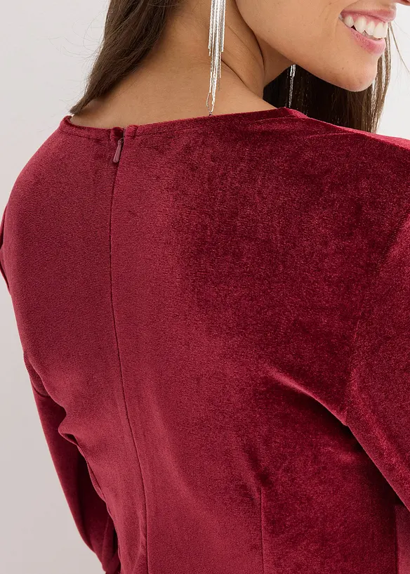 Robe courte en velours brillant, bonprix