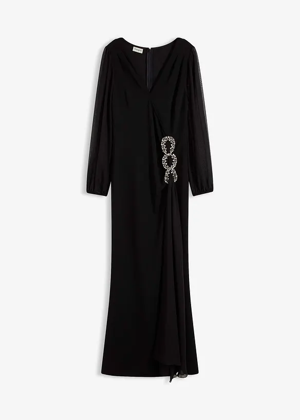 Robe longue avec application strass, bonprix