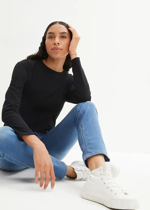 Jean skinny taille mi-haute, extensible, bonprix