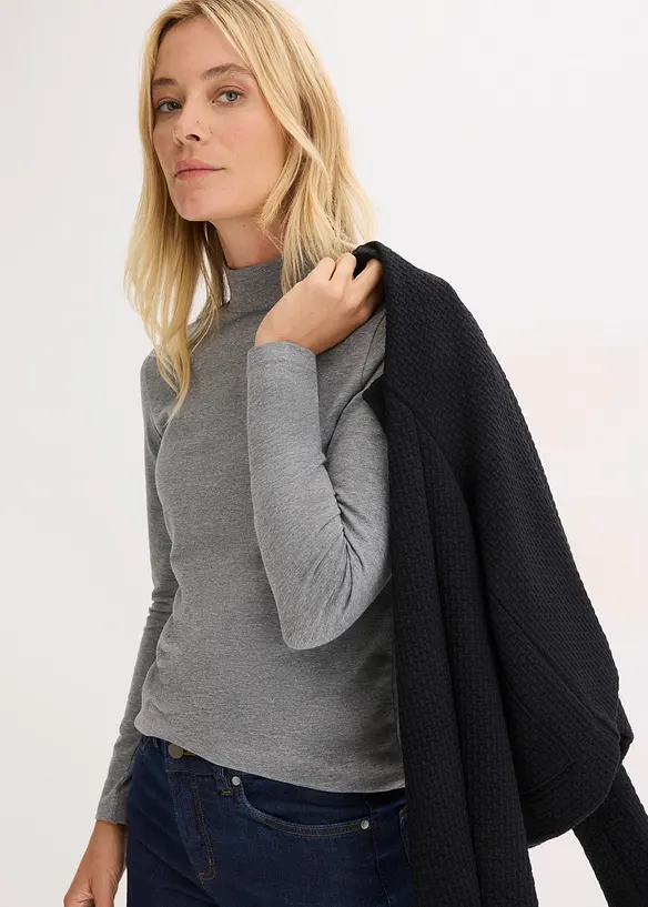 T-shirt manches longues ajust&eacute;, bonprix