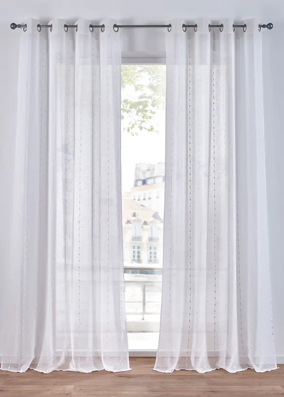 Rideau à rayures tissées (1 pce), bonprix