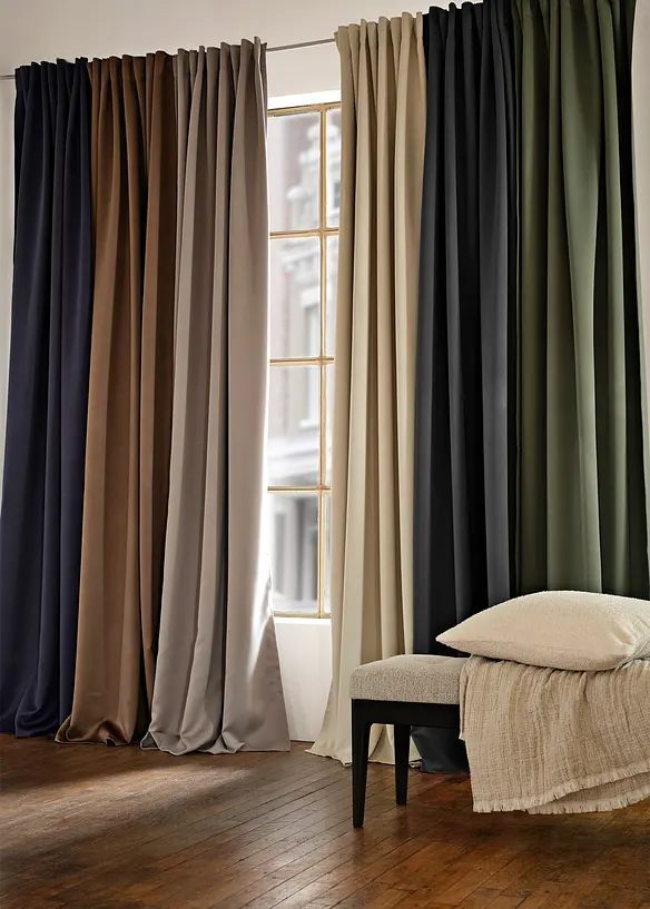 Rideau obscurcissant (1 pce), taille normale et XXL, bonprix