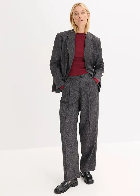 T-shirt manches longues en mati&egrave;re c&ocirc;tel&eacute;e, bonprix