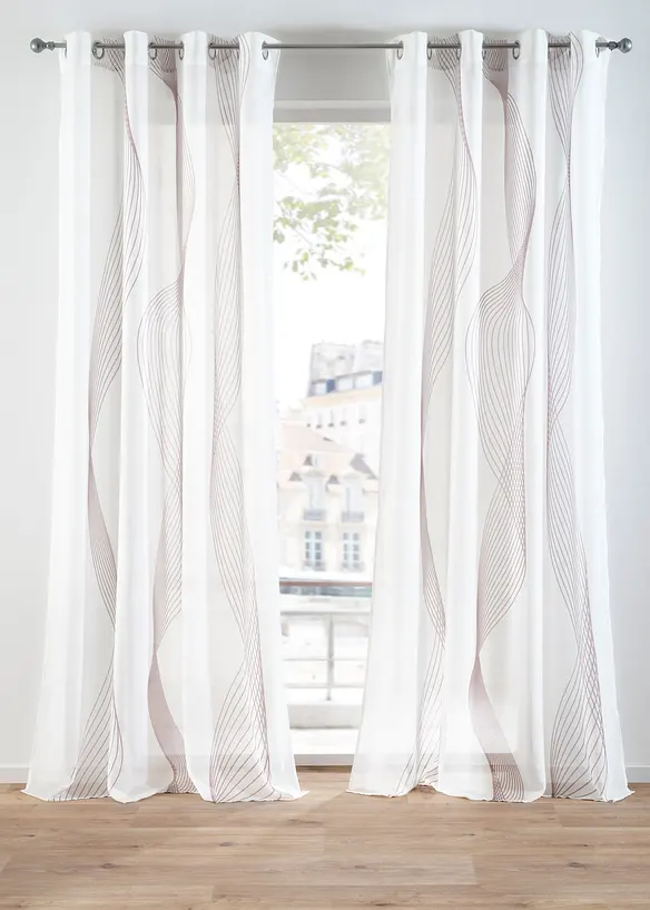 Voilage à imprimé vague (1 pce), bonprix