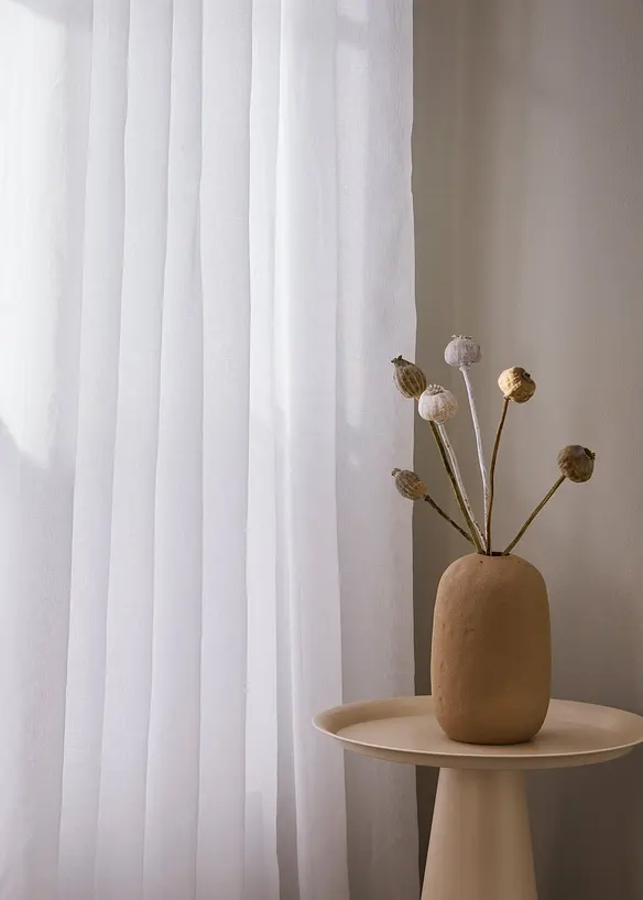 Voilage texturé avec polyester recyclé (1 pce.), bonprix