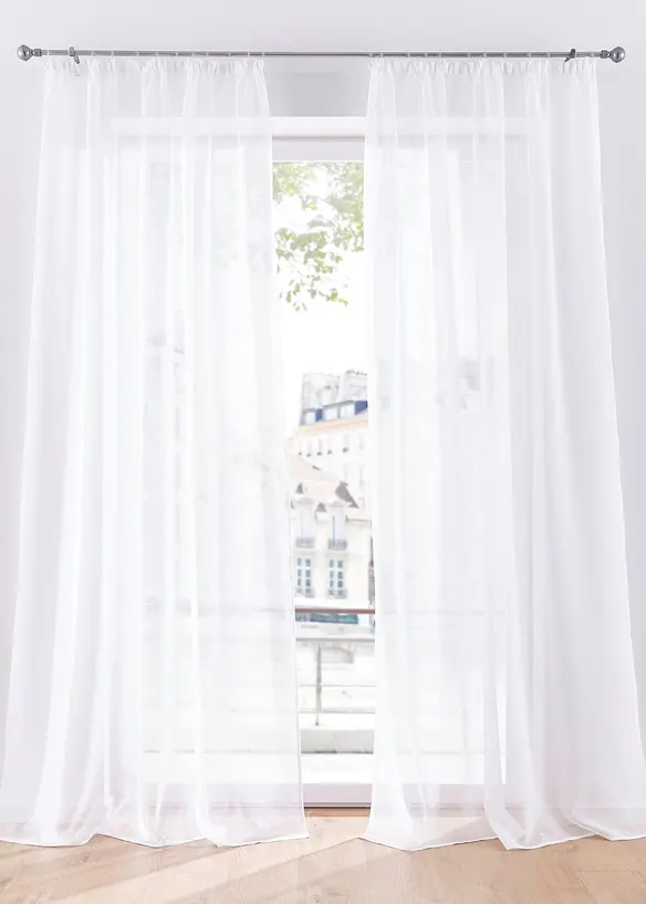 Voilage texturé avec polyester recyclé (1 pce.), bonprix