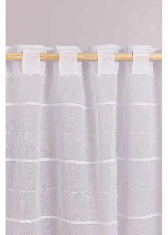 Voilage &agrave; rayures en 3D (1&nbsp;pce), bonprix