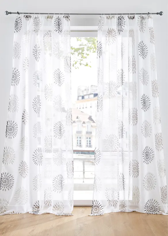 Voilage à imprimé cercles (1 pce), bonprix