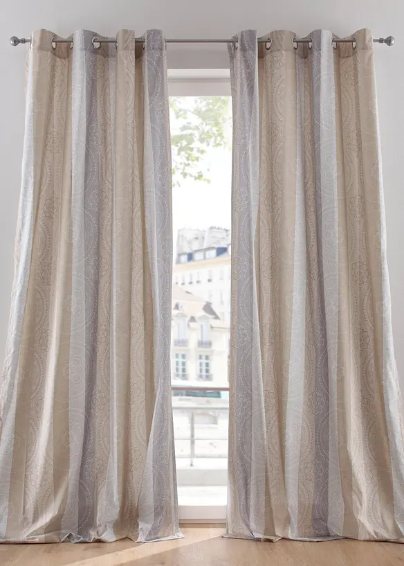 Rideau &agrave; rayures avec polyester recycl&eacute; (1 pce), bonprix