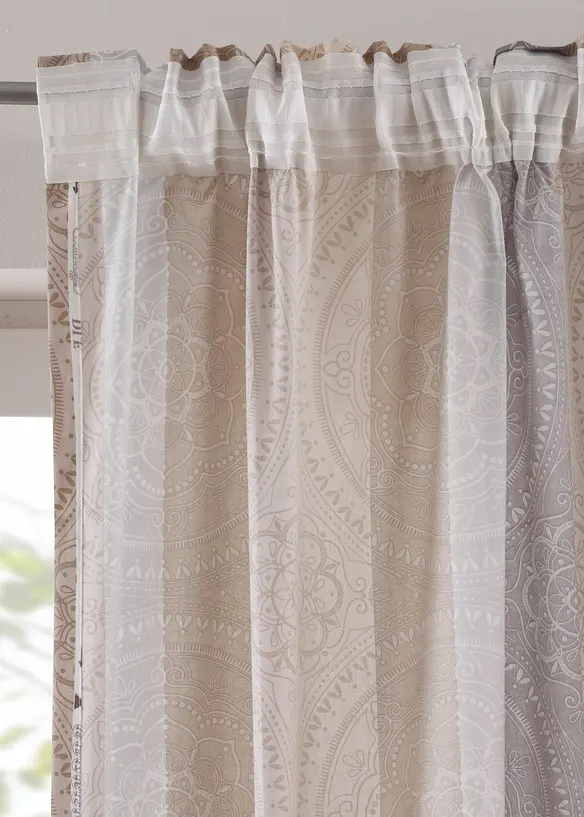 Rideau à rayures avec polyester recyclé (1 pce), bonprix