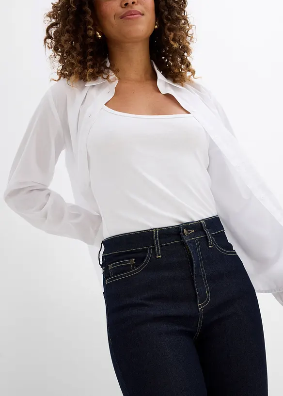 Jean skinny taille mi-haute, extensible, bonprix