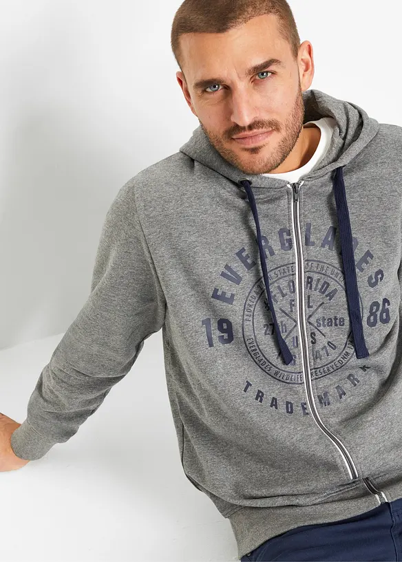 Sweat &agrave; capuche zipp&eacute; confortable, bonprix