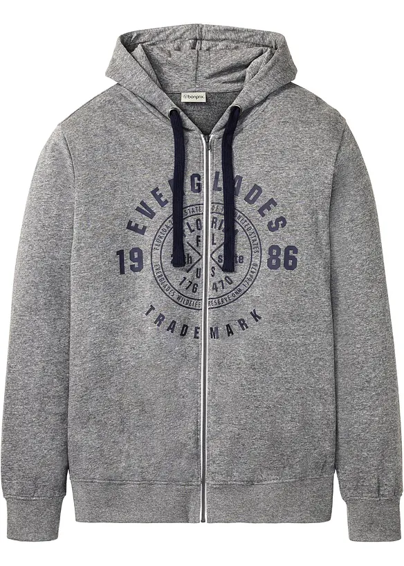 Sweat &agrave; capuche zipp&eacute; confortable, bonprix