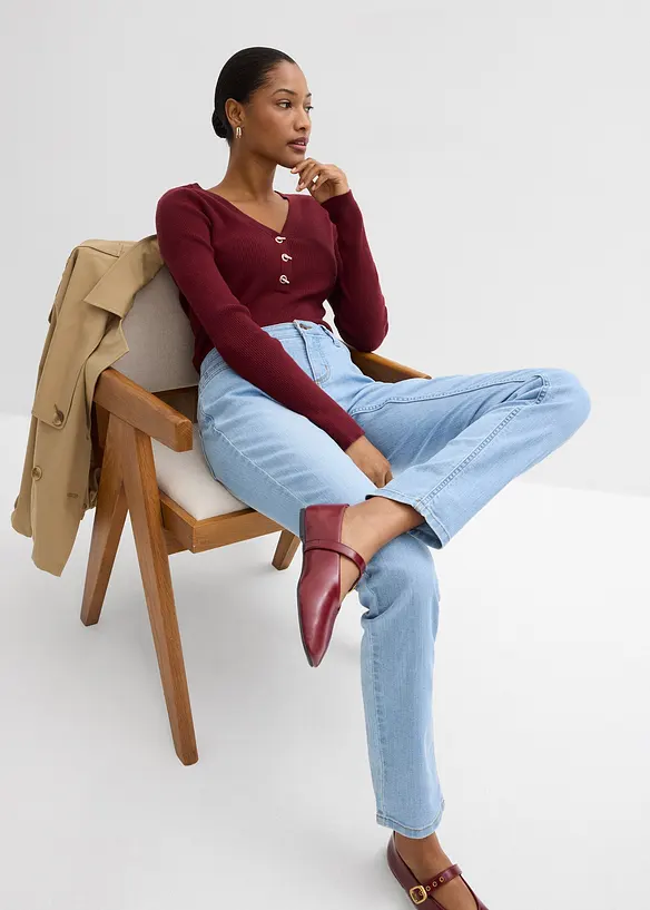 Jean skinny taille mi-haute, extensible, bonprix