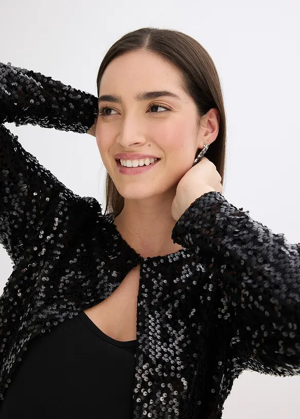 Gilet &agrave; sequins, bonprix